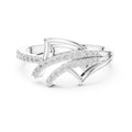 Asymmetric Ribbon Statement Ring White Gold