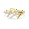 Asymmetric Ribbon Statement Ring Yellow Gold