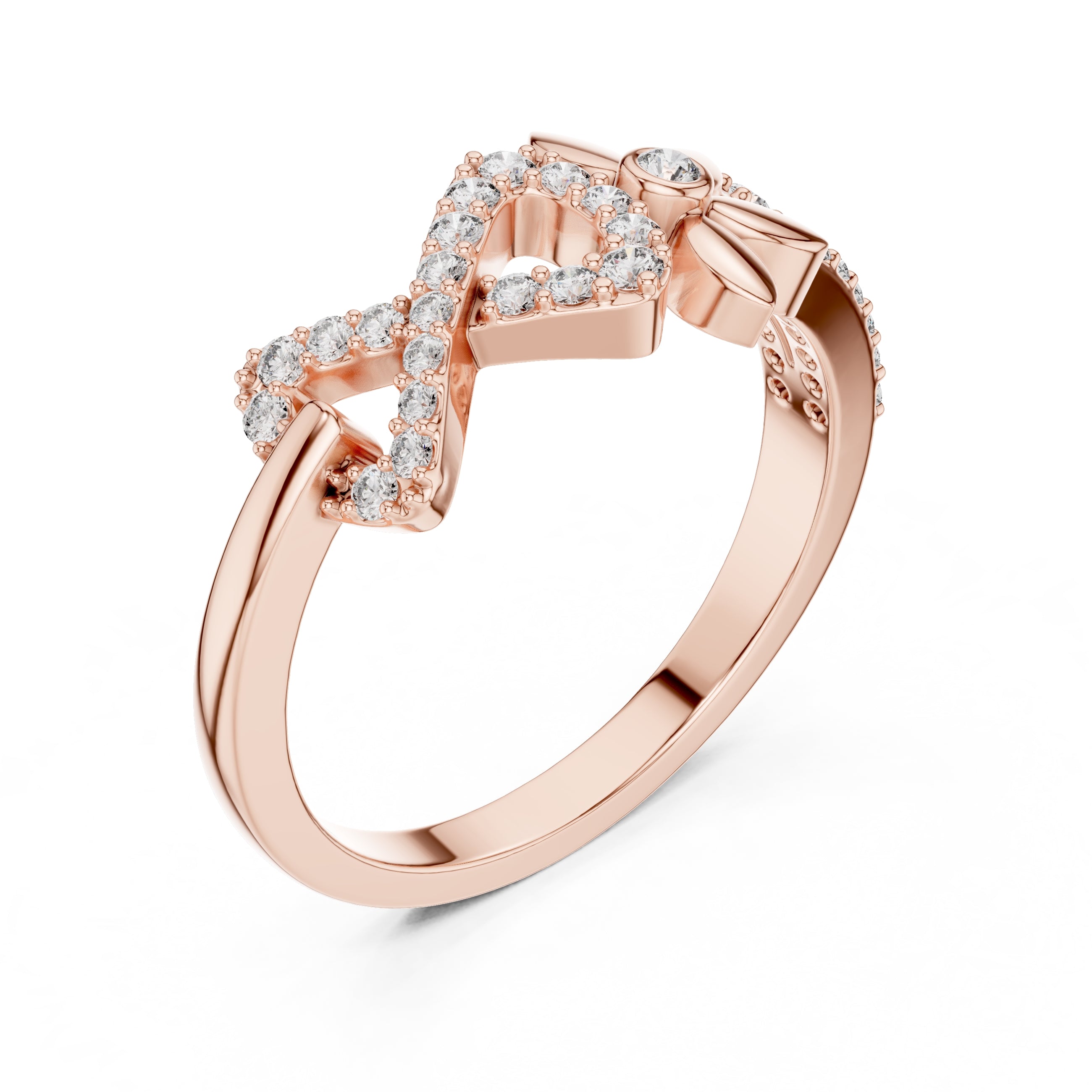 Blossom Infinity Statement Ring Rose Gold
