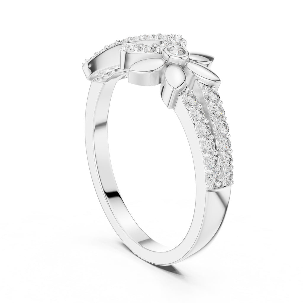 Blossom Infinity Statement Ring White Gold