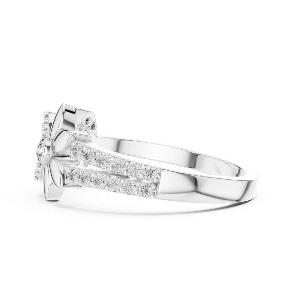 Blossom Infinity Statement Ring White Gold