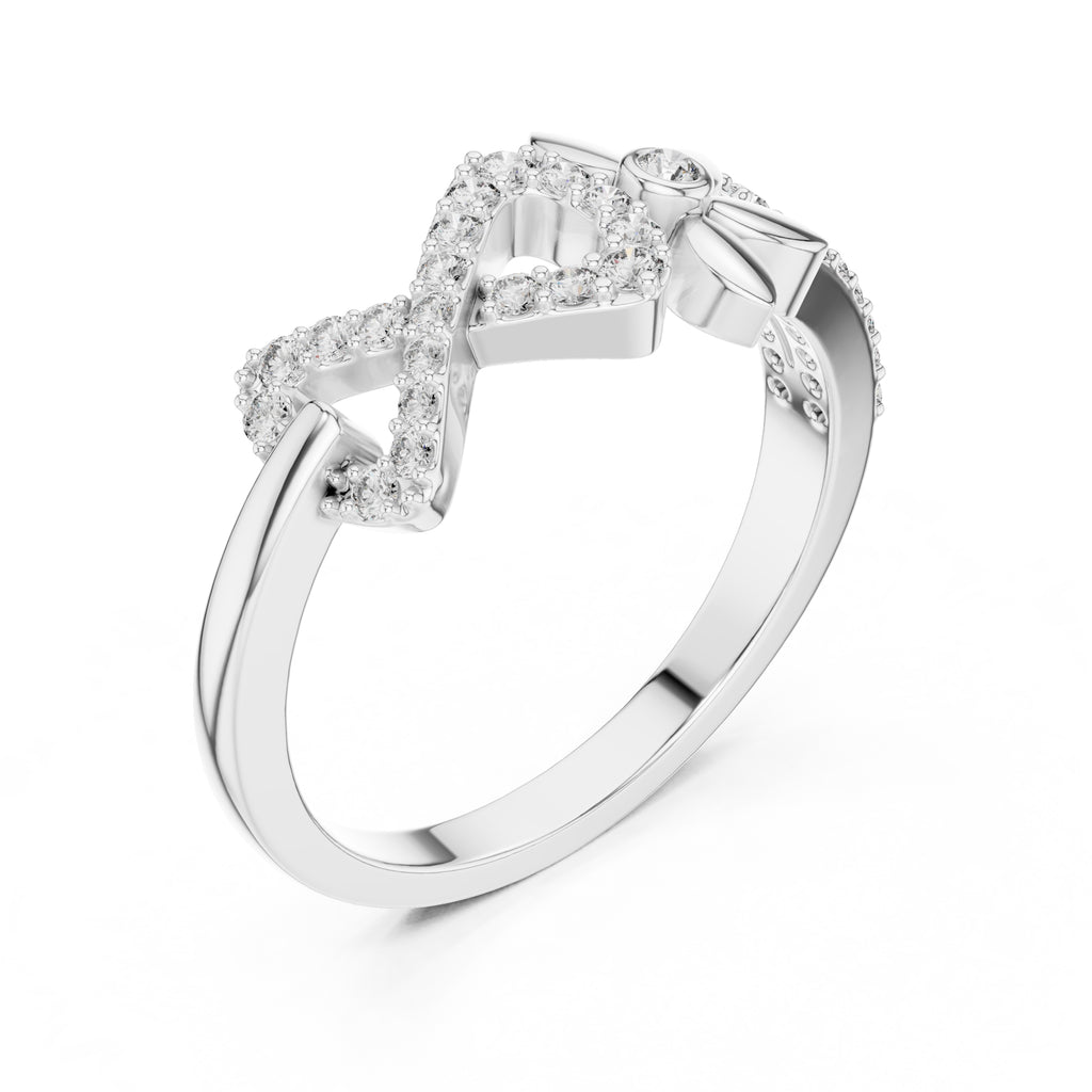 Blossom Infinity Statement Ring White Gold