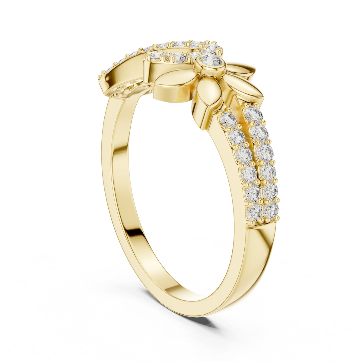 Blossom Infinity Statement Ring Yellow Gold