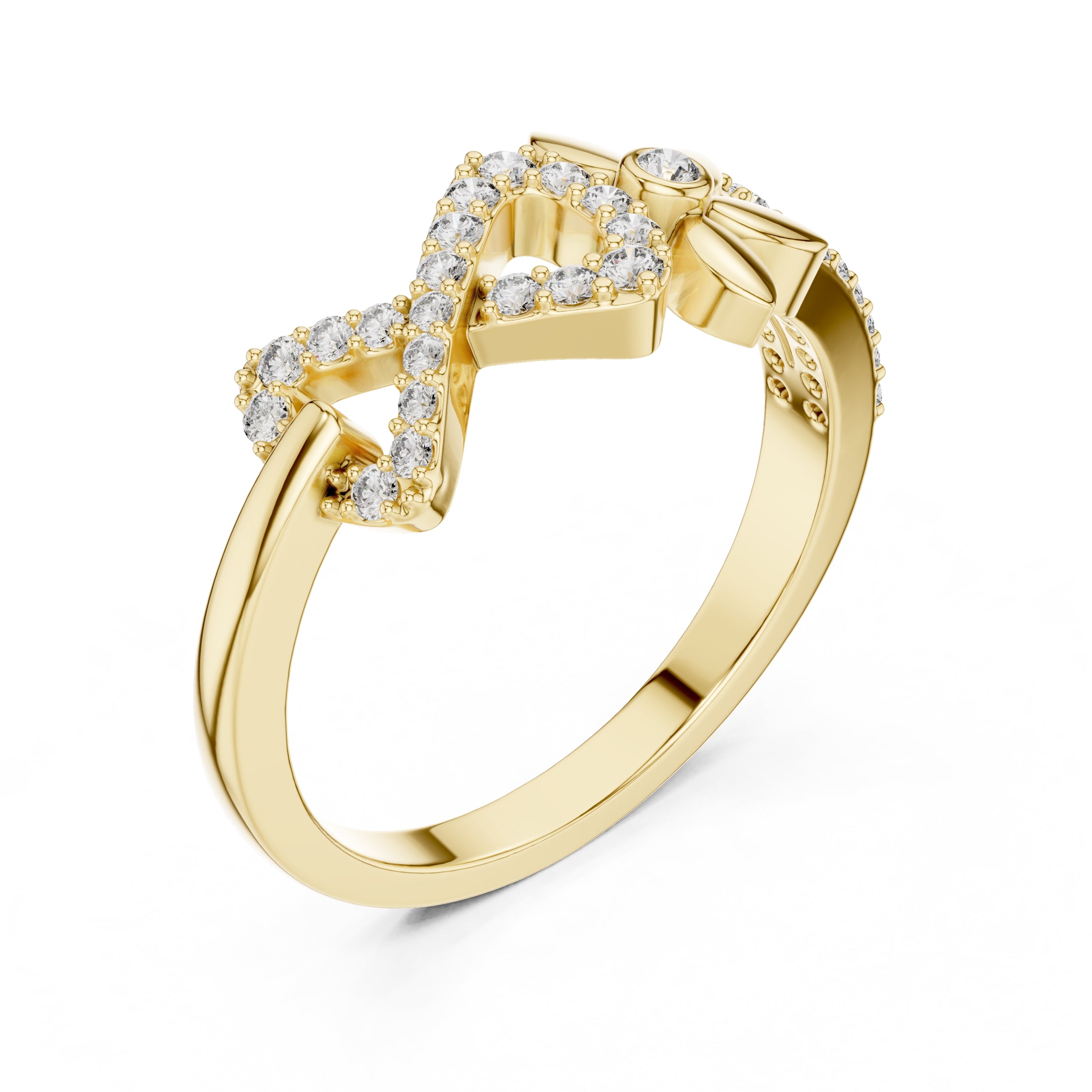 Blossom Infinity Statement Ring Yellow Gold