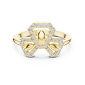 Teardrop Bow Statement Ring Yellow Gold
