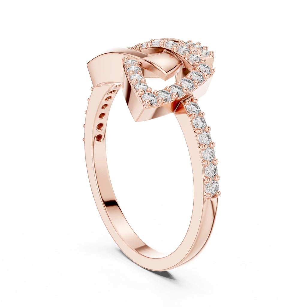 Trinity Knot Statement Ring Rose Gold