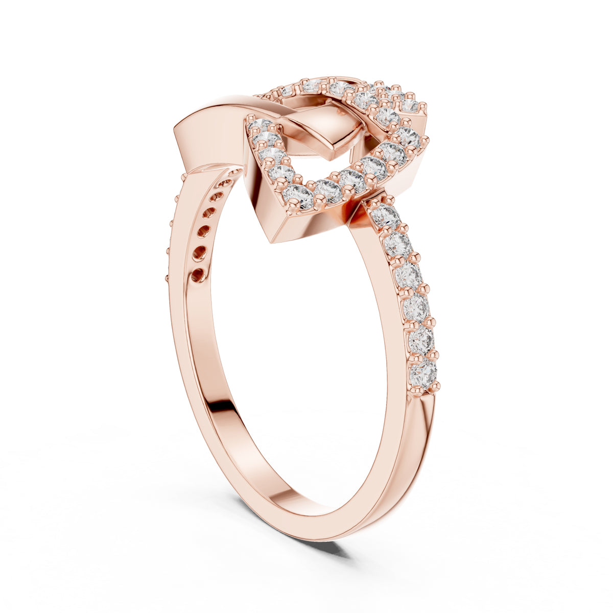 Trinity Knot Statement Ring Rose Gold