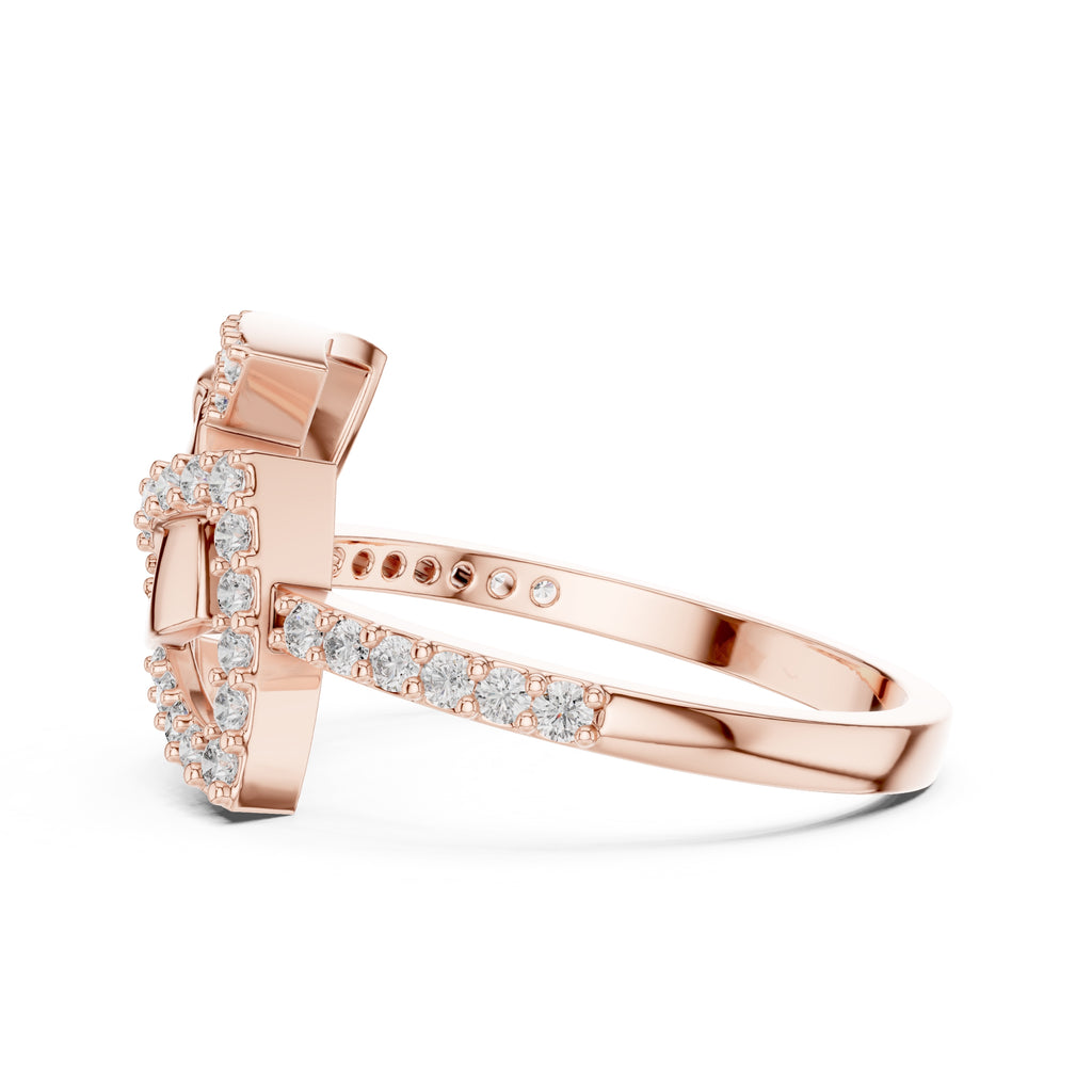 Trinity Knot Statement Ring Rose Gold