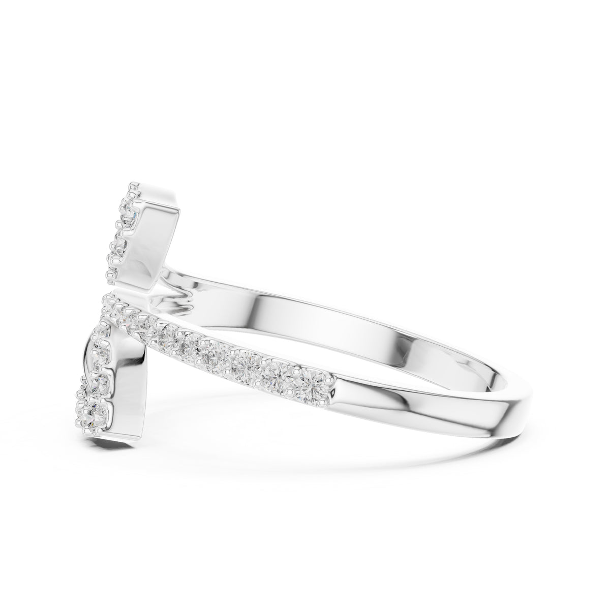 Botanical Leaf Statement Ring White Gold