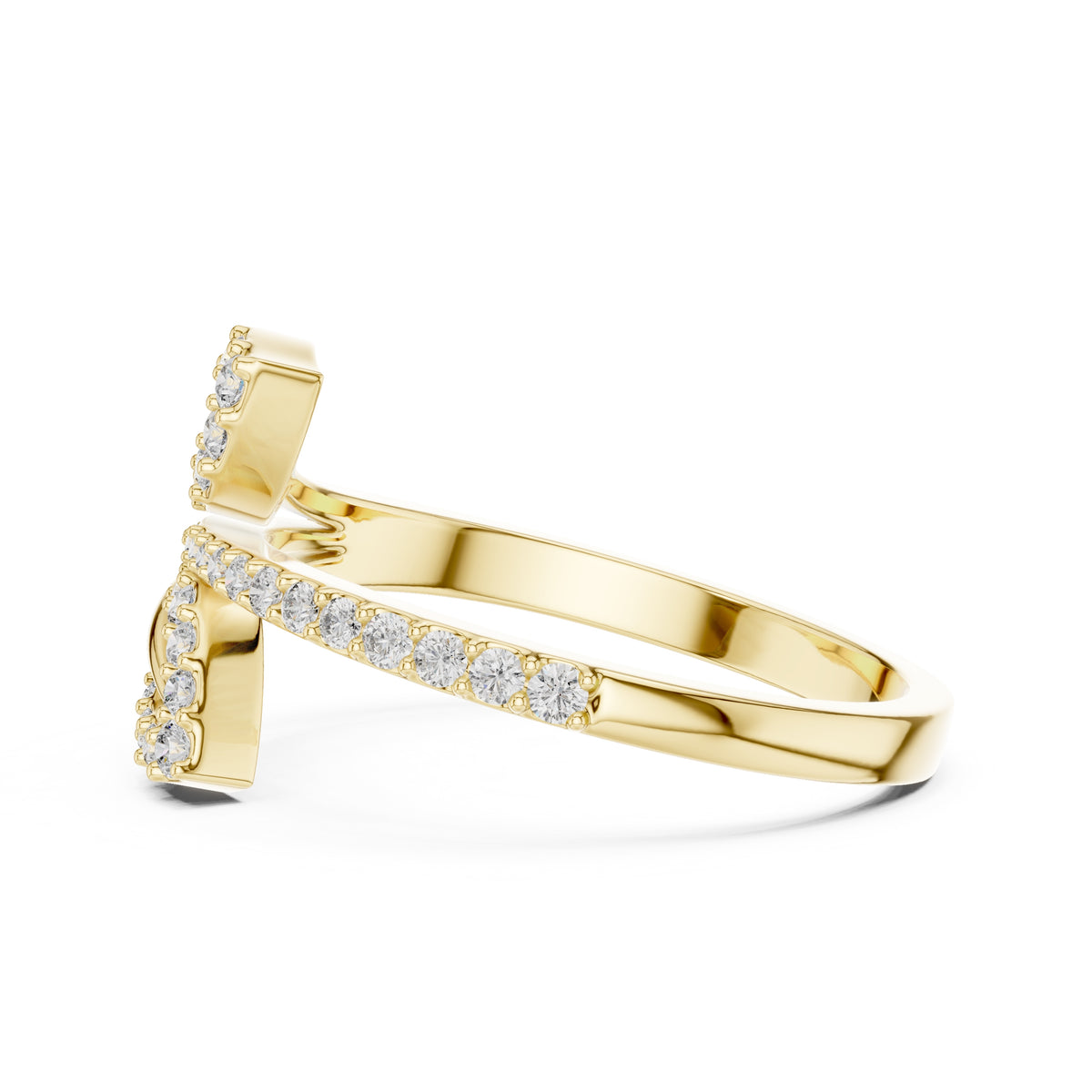 Botanical Leaf Statement Ring Yellow Gold