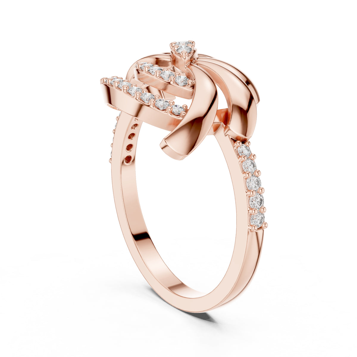 Radiant Fanfare Statement Ring Rose Gold