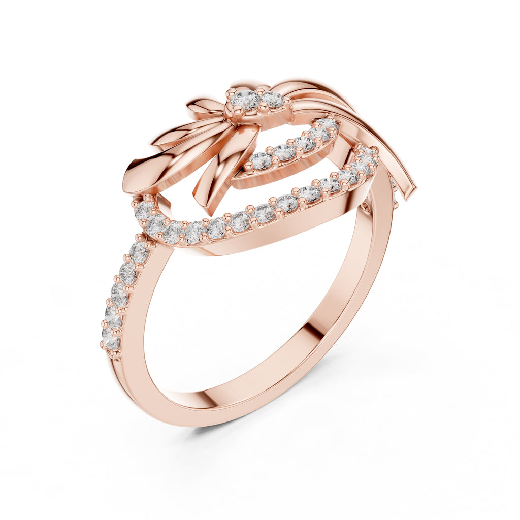 Radiant Fanfare Statement Ring Rose Gold