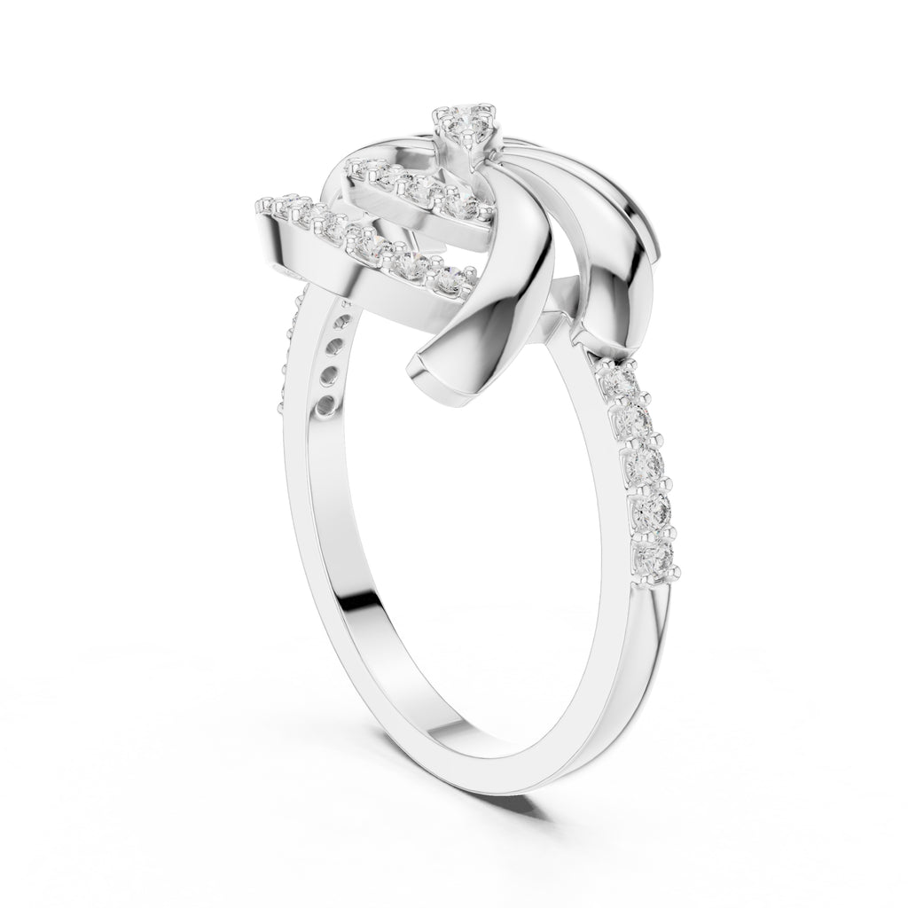 Radiant Fanfare Statement Ring White Gold