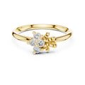Petal Cluster Minimalist Ring Yellow Gold