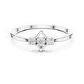 Lozenge Trilogy Minimalist Ring White Gold