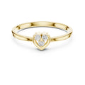 Heart Cluster Minimalist Ring Yellow Gold