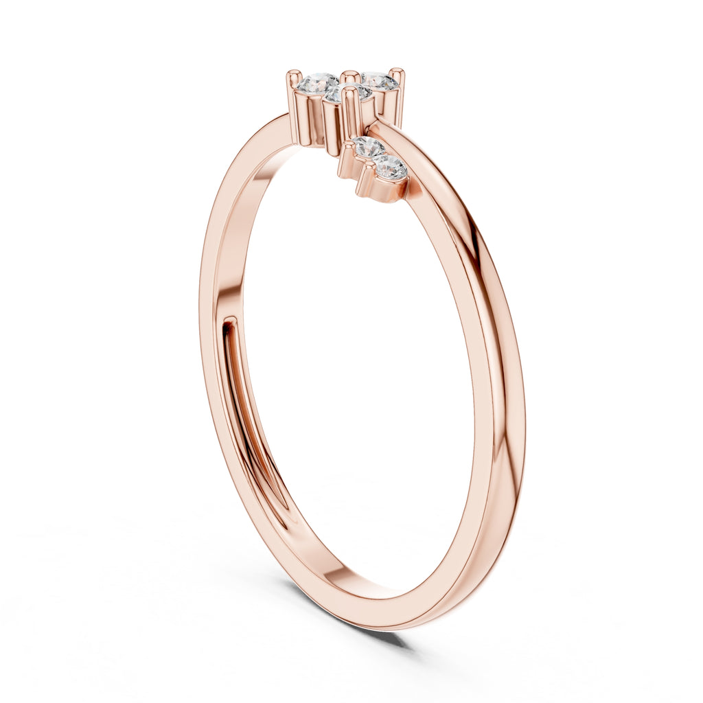 Asymmetric Constellation Minimalist Ring Rose Gold
