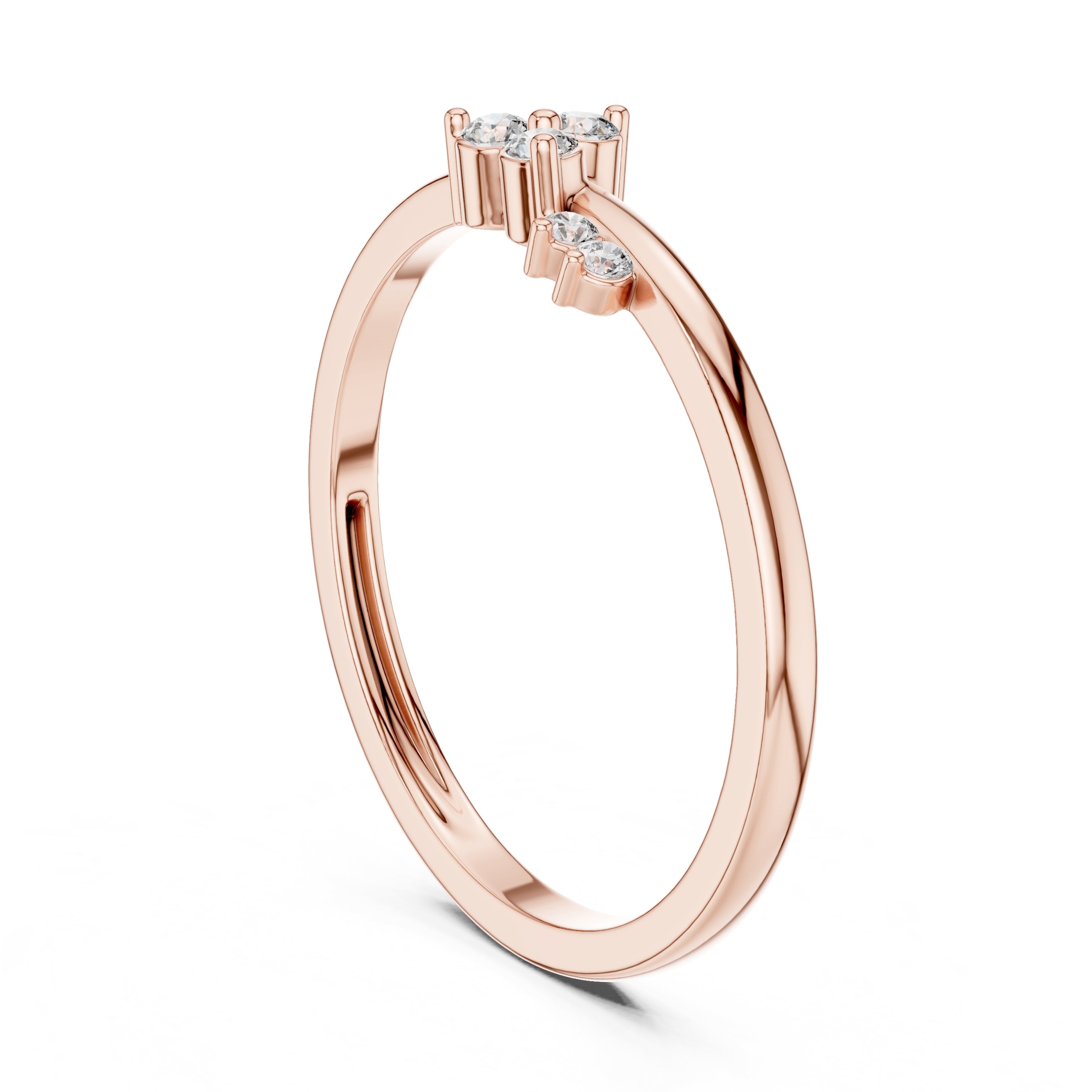 Asymmetric Constellation Minimalist Ring Rose Gold
