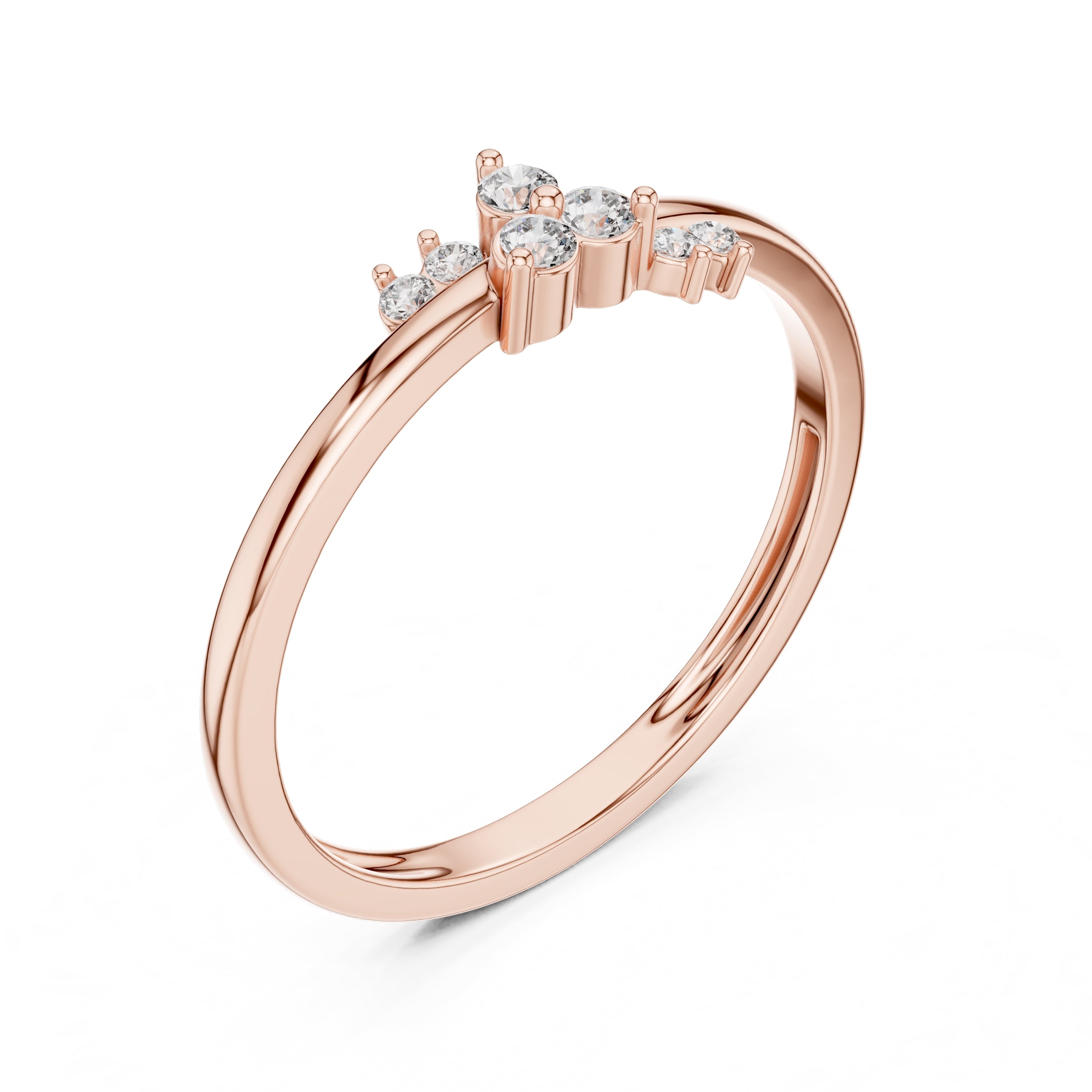 Asymmetric Constellation Minimalist Ring Rose Gold