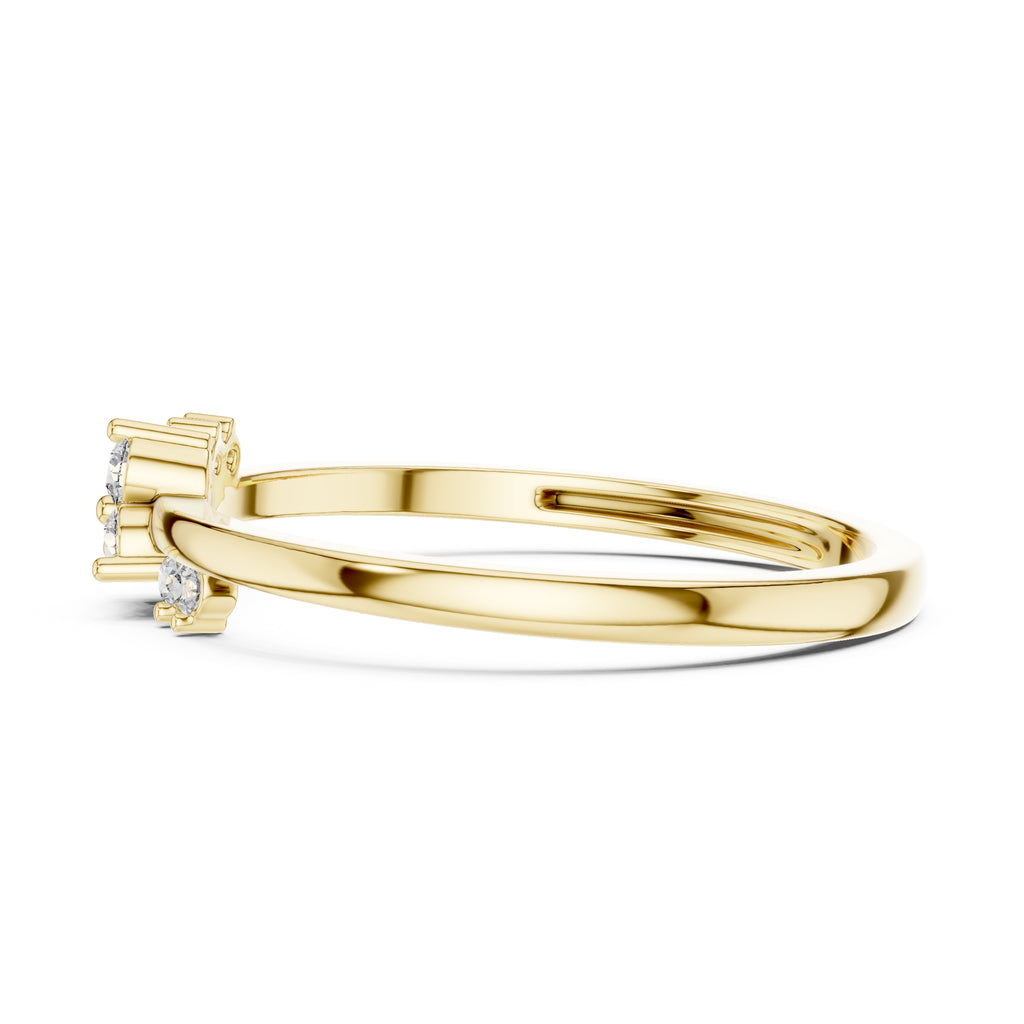 Asymmetric Constellation Minimalist Ring Yellow Gold