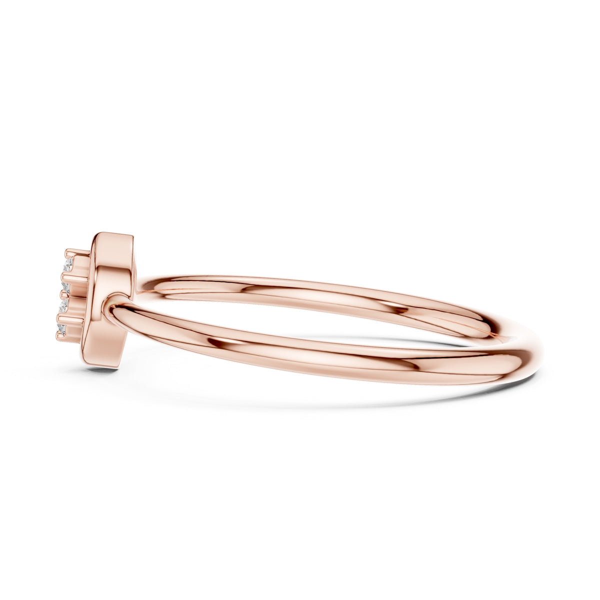 Marquise Duo Minimalist Ring Rose Gold