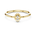 Marquise Duo Minimalist Ring Yellow Gold