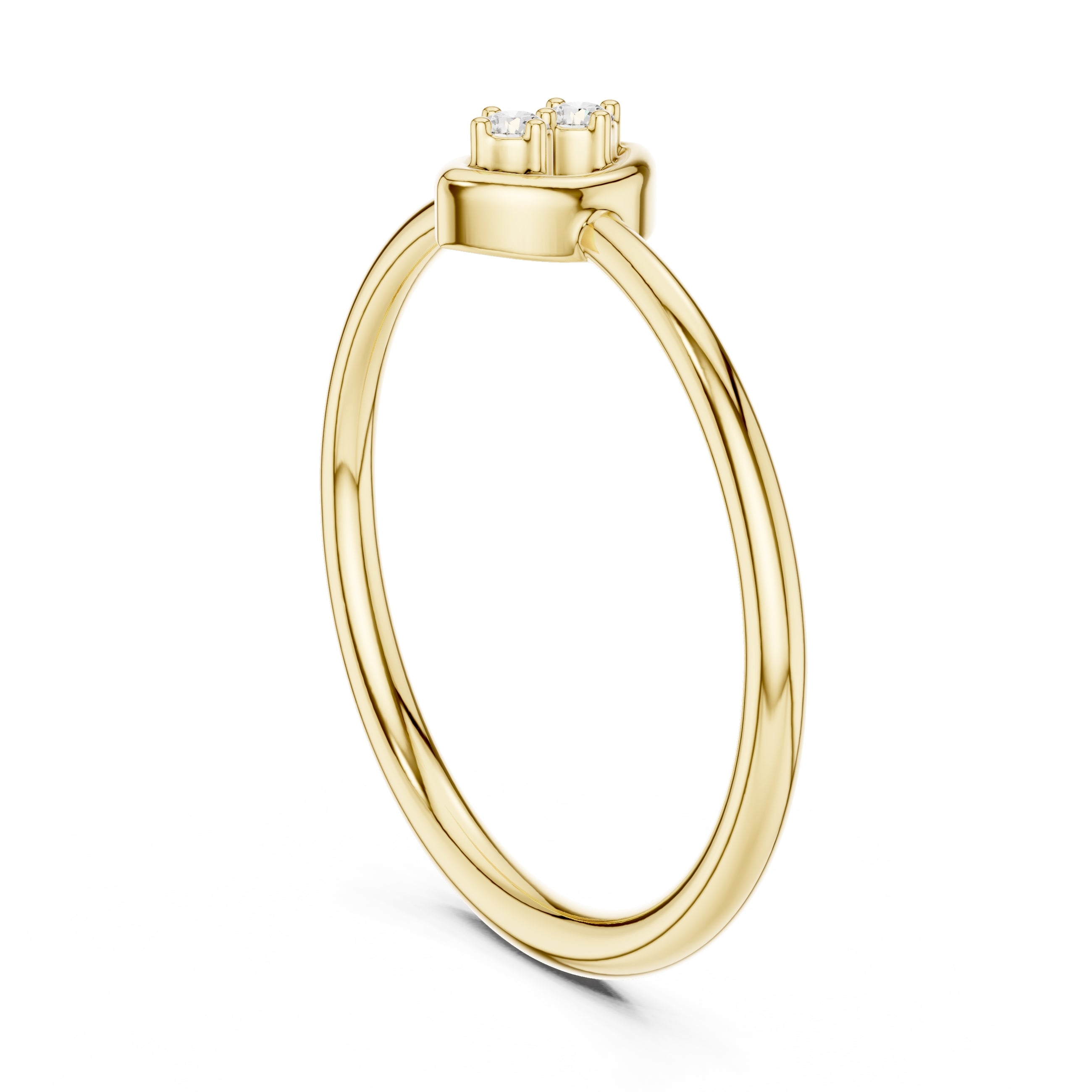 Marquise Duo Minimalist Ring Yellow Gold