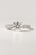 2.00 ct The Aurelia Round Pavé Ring 2ct White Gold