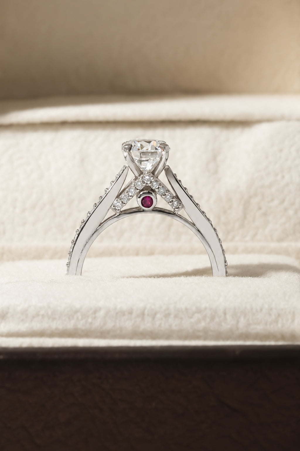 1.00 ct Round Diamond Vintage Pavé Ring 1ct White Gold