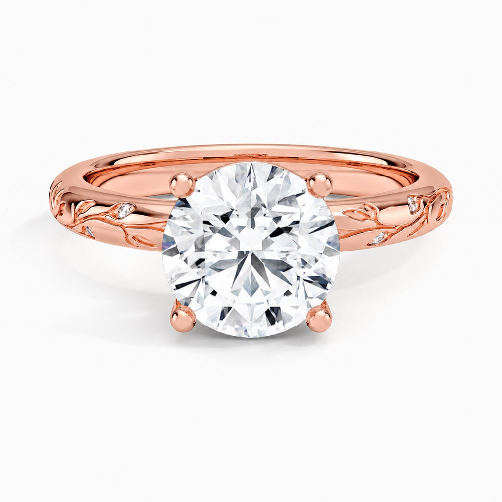The Enchanted Vine Lab Grown Diamond Engagement Ring Rose Gold