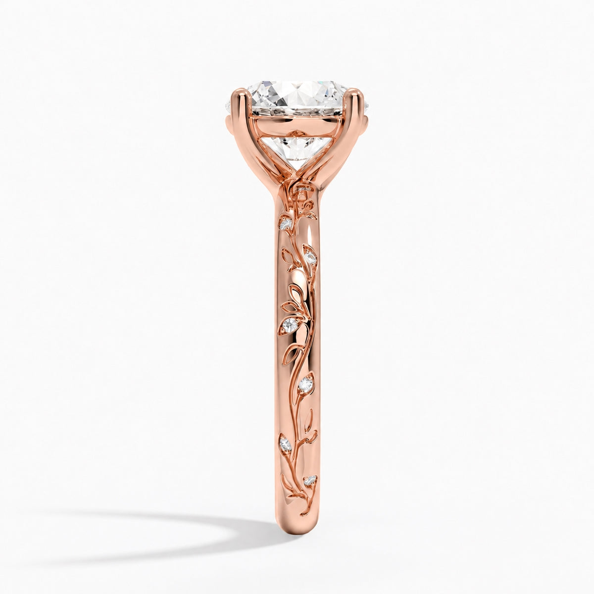 The Enchanted Vine Lab Grown Diamond Engagement Ring Rose Gold