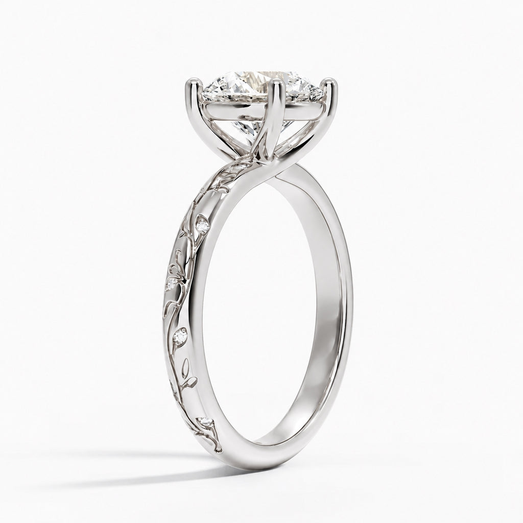 The Enchanted Vine Lab Grown Diamond Engagement Ring White Gold