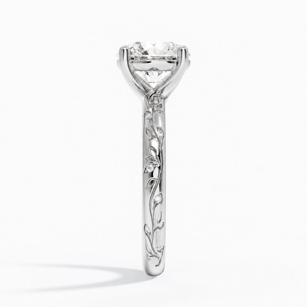 The Enchanted Vine Lab Grown Diamond Engagement Ring White Gold