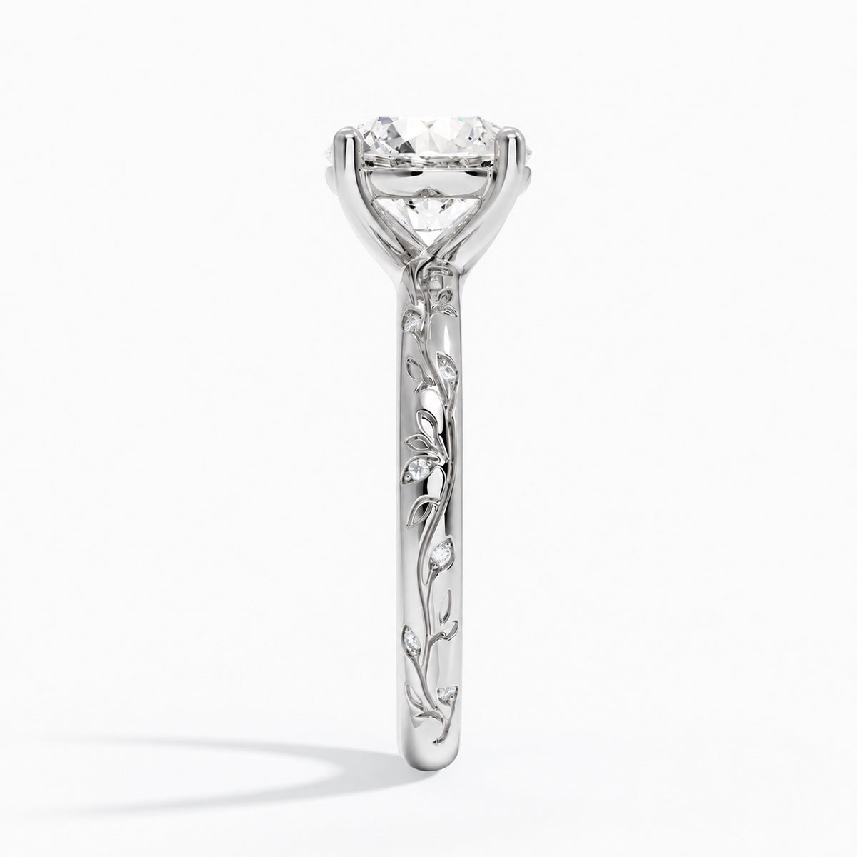 The Enchanted Vine Lab Grown Diamond Engagement Ring White Gold