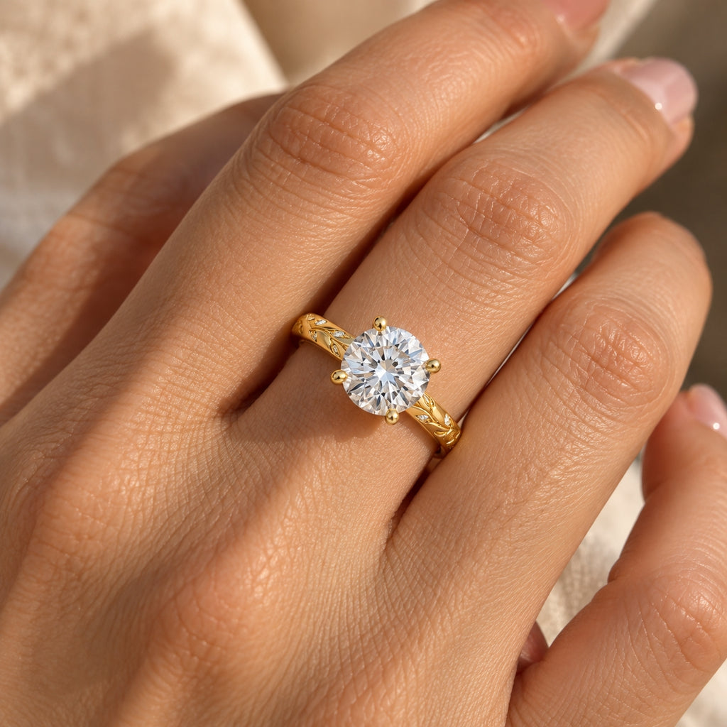 The Enchanted Vine Lab Grown Diamond Engagement Ring White Gold