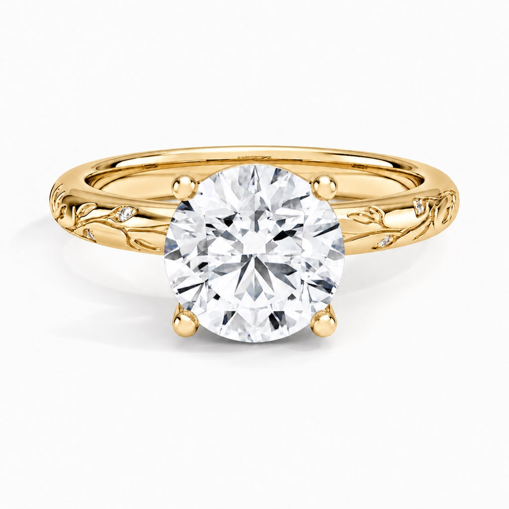 The Enchanted Vine Lab Grown Diamond Engagement Ring Yellow Gold